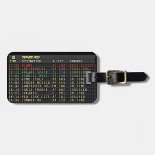 Airport Board (customizable) Luggage Tag