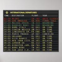 Airport Board (text customizable, headline too)