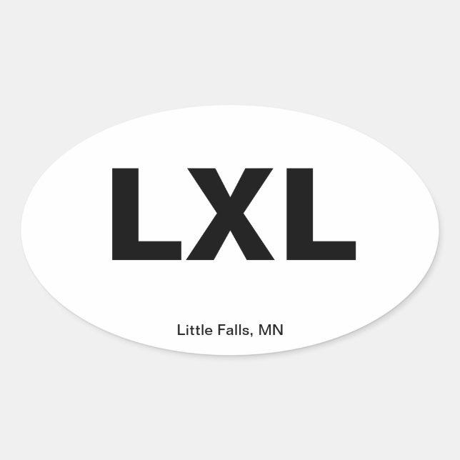 Airport Code - Little Falls, Minnesota Oval Sticker (Front)