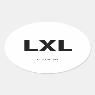 Airport Code - Little Falls, Minnesota Oval Sticker
