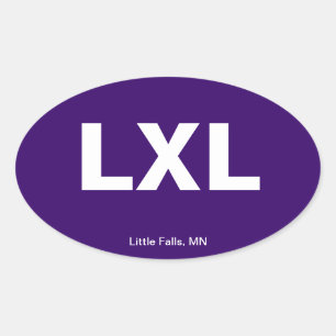 Airport Code - Little Falls, Minnesota Oval Sticker