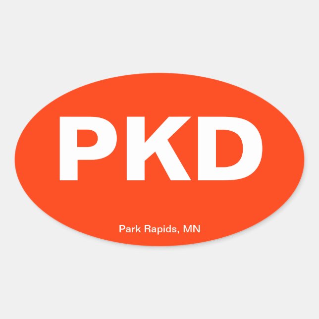 Airport Code - Park Rapids, Minnesota Oval Sticker (Front)