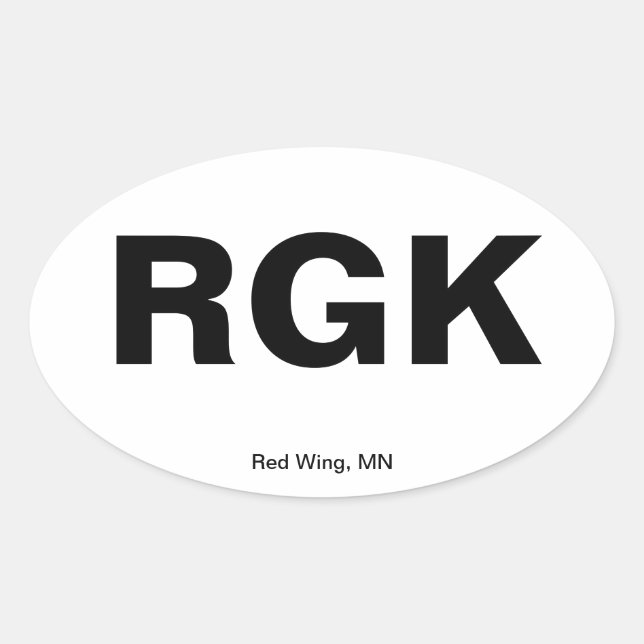 Airport Code - Red Wing, Minnesota Oval Sticker (Front)
