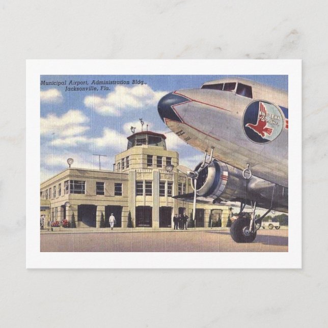 Airport, Jacksonville, Florida, Vintage Postcard (Front)