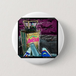 Airport Outofcontrol Tower Funny Gifts Tees Etc 2 Inch Round Button
