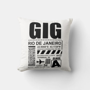 Airport Rio de Janeiro GIG Throw Pillow