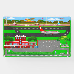 Airport Roads for Cars 3' x 5' Banner