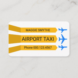 Airport Runway Taxi Cab Service Business Card
