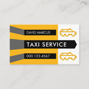 Airport Runway Yellow Taxi Business Card