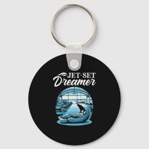 Airport Sleep Pod International World Traveler Tra Keychain