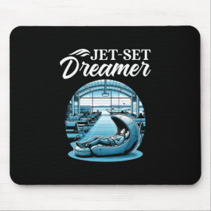 Airport Sleep Pod International World Traveler Tra Mouse Pad