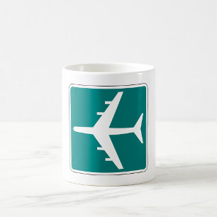 Airport Symbol Sign Airplane Travel Icon  Coffee Mug