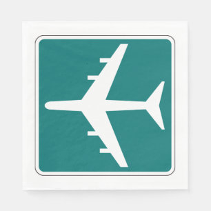Airport Symbol Sign Airplane Travel Icon  Napkin