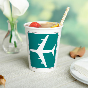 Airport Symbol Sign Airplane Travel Icon  Paper Cups