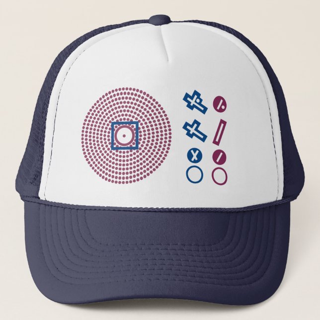 Airport Symbols Chart Pilot Drone Trucker Hat (Front)