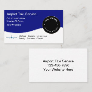 Airport Taxi Service Business Cards