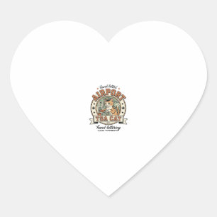 Airport TSA Cat Airport TSA Cat Vintage Vector Art Heart Sticker