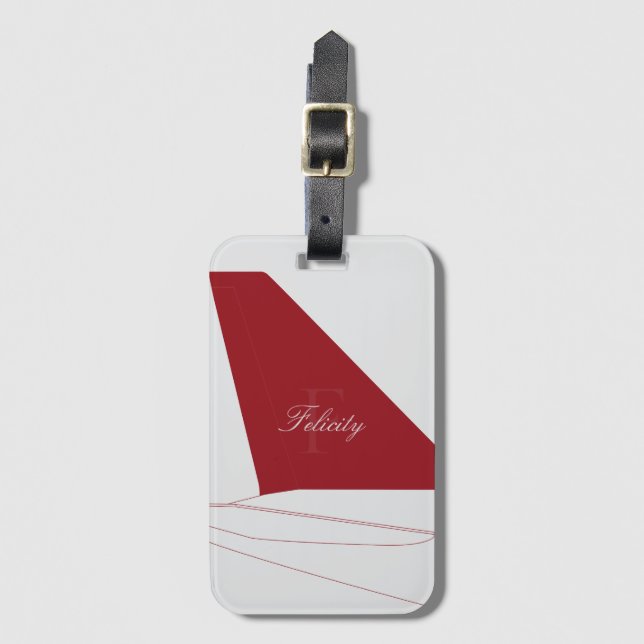 Airpplane Tail Fin Luggage Tag (Front Vertical)