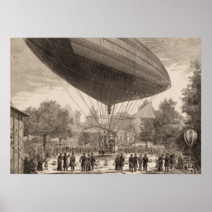 Airship at Auteuil Poster