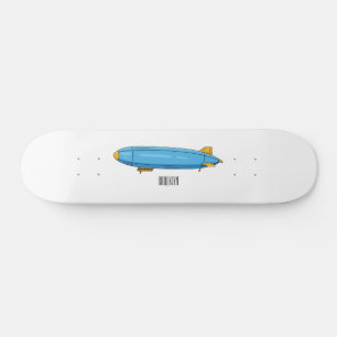 Airship cartoon illustration  skateboard
