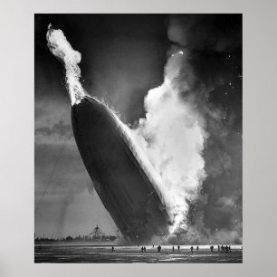 Airship Hindenburg Disaster Circa 1937 Poster