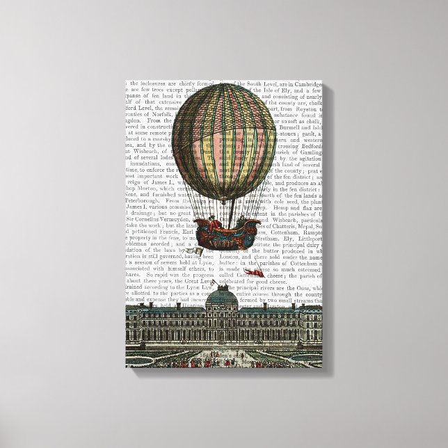 Airship Over City Canvas Print (Front)