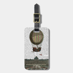 Airship Over City Luggage Tag