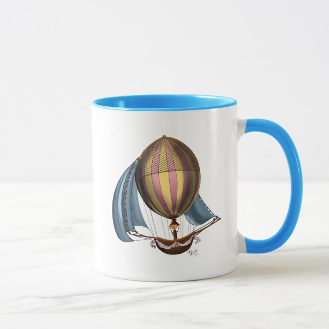 AirShip with Blue Sails Mug (Right)