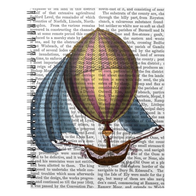AirShip with Blue Sails Notebook (Front)