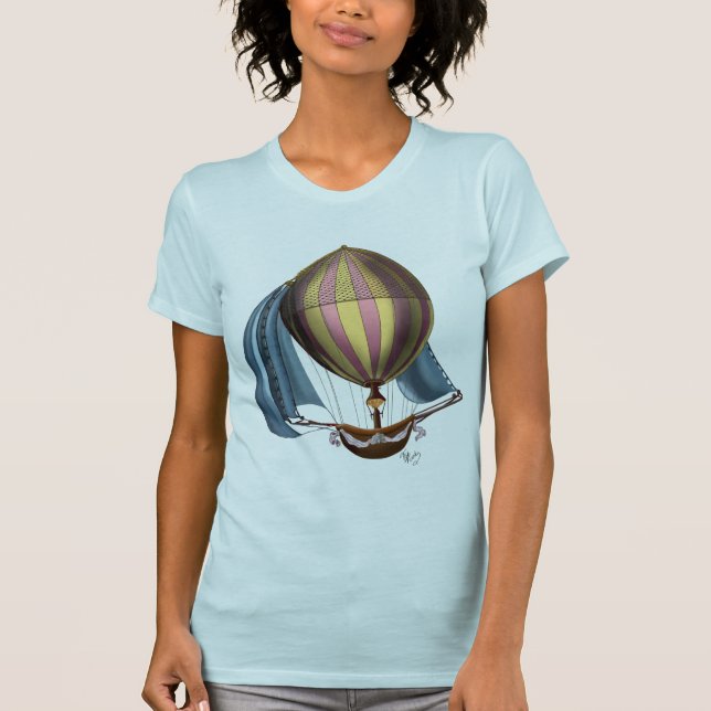 AirShip with Blue Sails T-Shirt (Front)