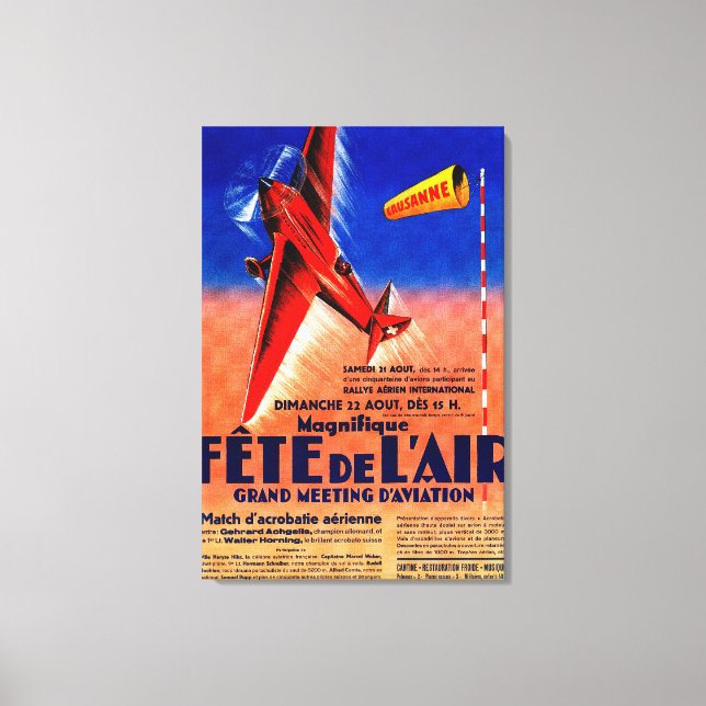 Airshow Featuring Haryse Hilsz Promotional Poste Canvas Print (Front)