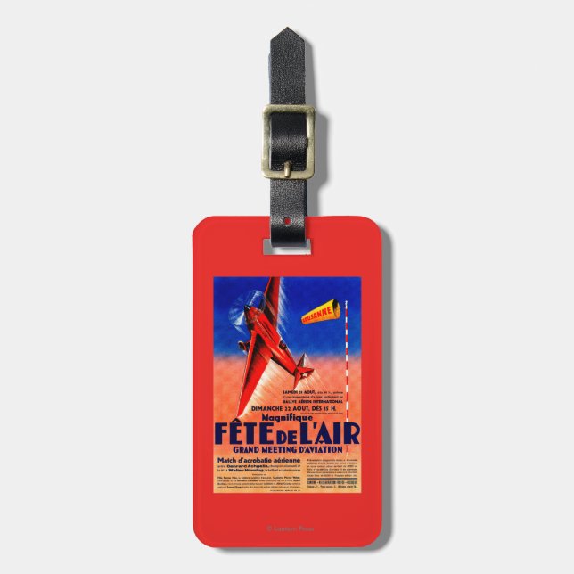 Airshow Featuring Haryse Hilsz Promotional Poste Luggage Tag (Front Vertical)