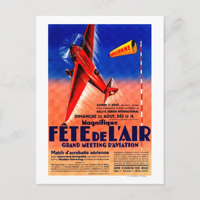 Airshow Featuring Haryse Hilsz Promotional Poste Postcard (Front)