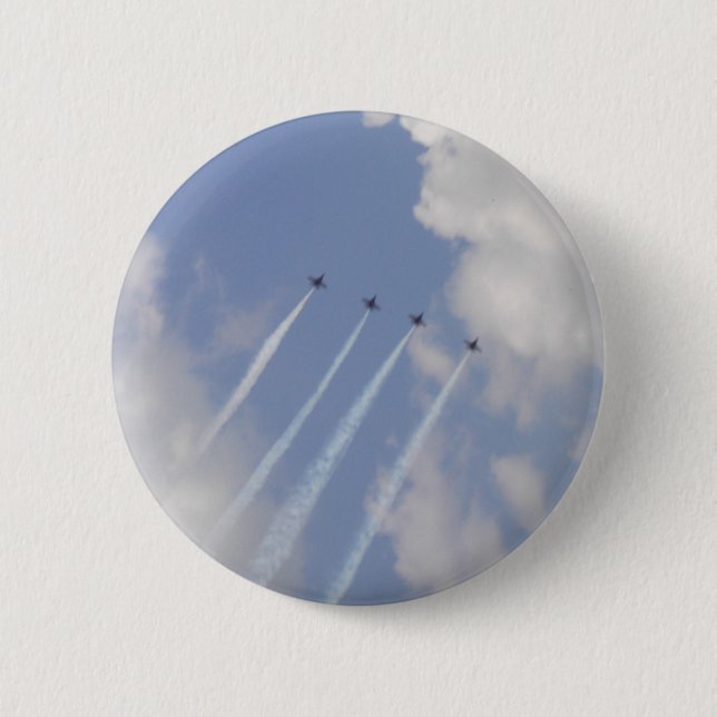 Airshow Military Jet Formation 2 Inch Round Button (Front)