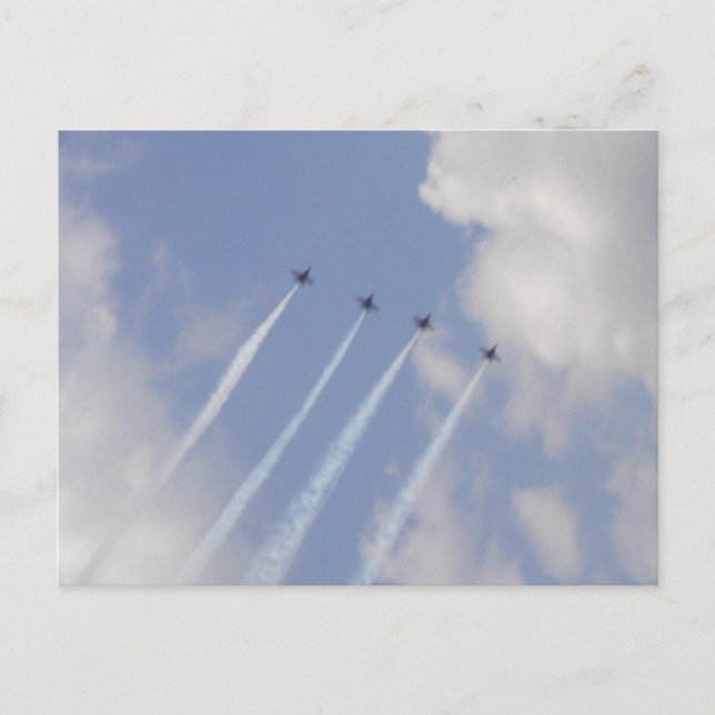 Airshow Military Jet Formation Postcard (Front)