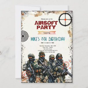 Airsoft Party Invitation