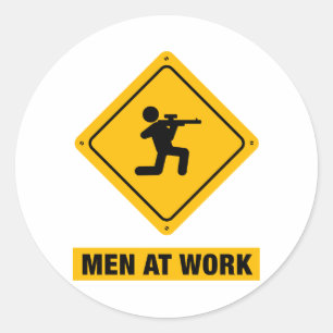 Airsofting Classic Round Sticker