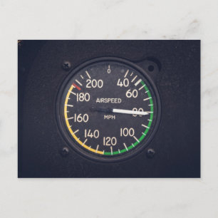 Airspeed Gauge Postcard