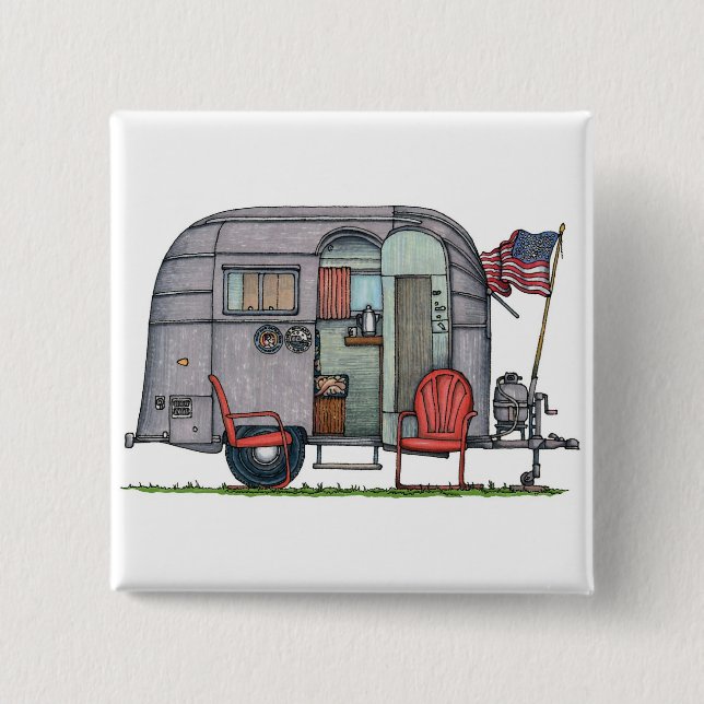 Airstream 2 Inch Square Button (Front)