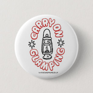 Airstream Caravan - Glamping 2 Inch Round Button