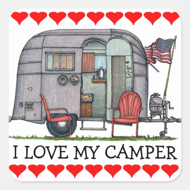 Airstream Square Sticker (Front)