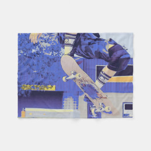 Airtime - Skateboarder Fleece Blanket