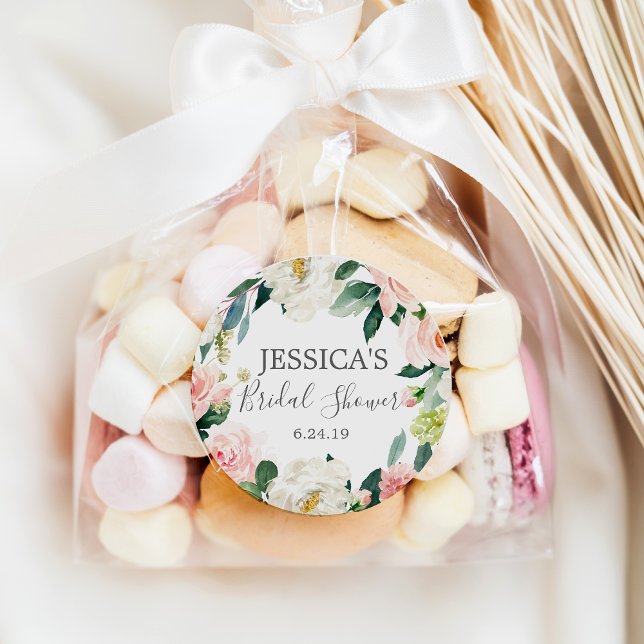 Airy Blush Bridal Shower Favour Stickers (Creator Uploaded)
