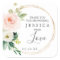 Airy Blush Shower Favour Sticker