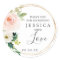 Airy Blush Shower Favour Sticker