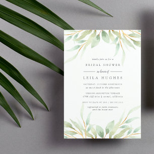 Airy Botanical Bridal Shower Invitation