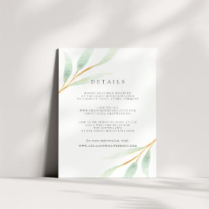 Airy Botanical Guest Information Card
