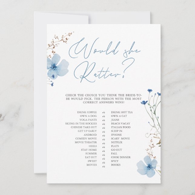 Airy Eucalyptus Greenery Boho Rustic Bridal Shower Invitation (Front)