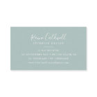 Airy Greenery and Gold Leaf Business Card