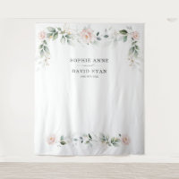 Airy Greenery Pink Floral Gold Wedding Photo Prop